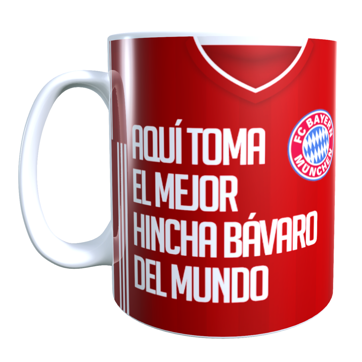 Taza Personalizada con Apellido y Numero, Diseño BAYERN MUNICH