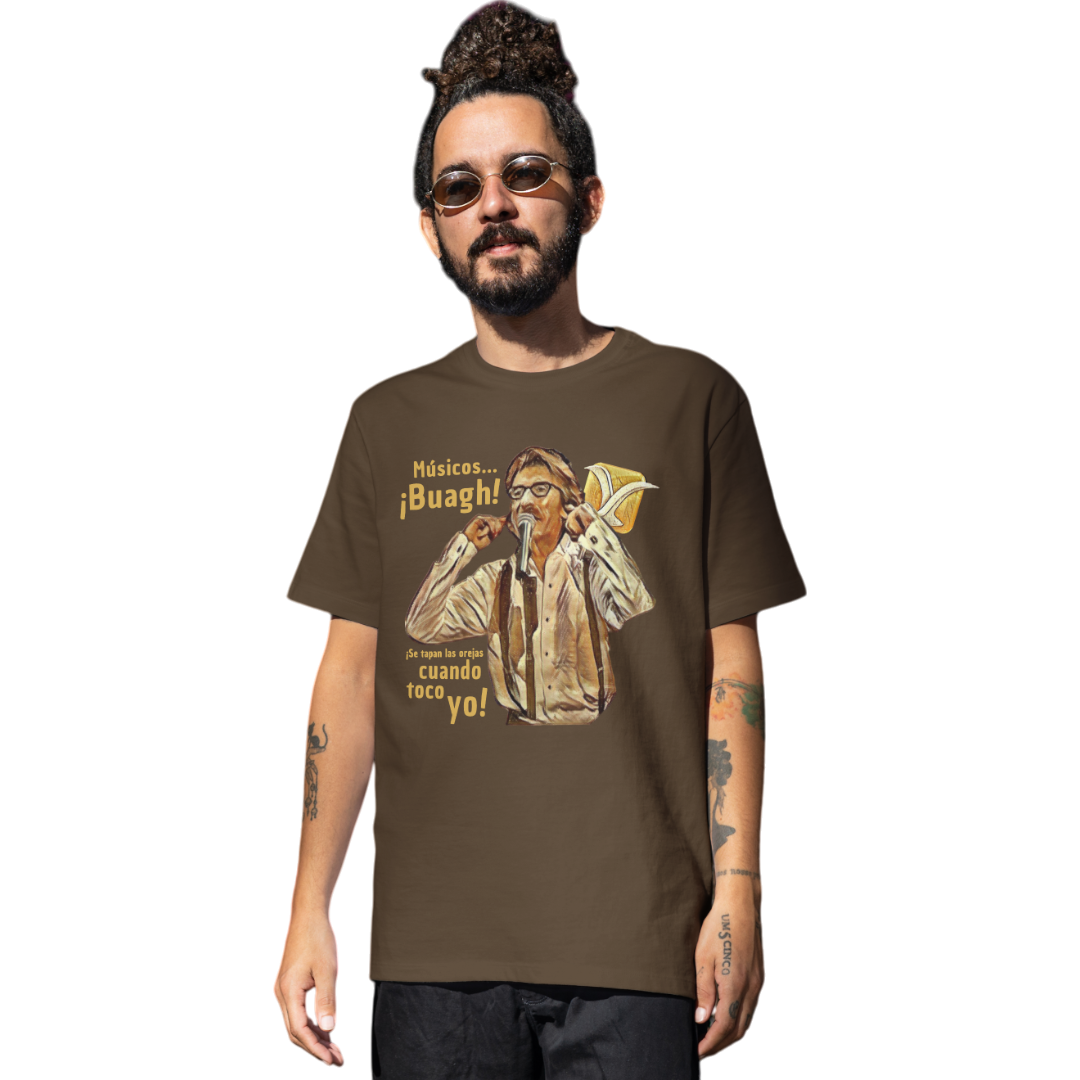 Polera Unisex CHARLY GARCIA - Aprendan Giles / Viña del mar 2003 (100% algodón)