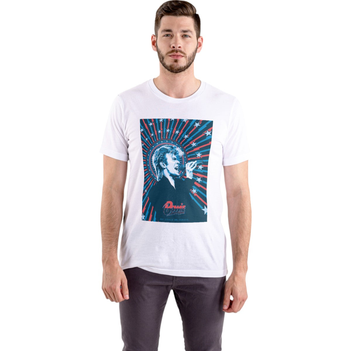 Polera UNISEX David Bowie / Heroes 100% Algodón