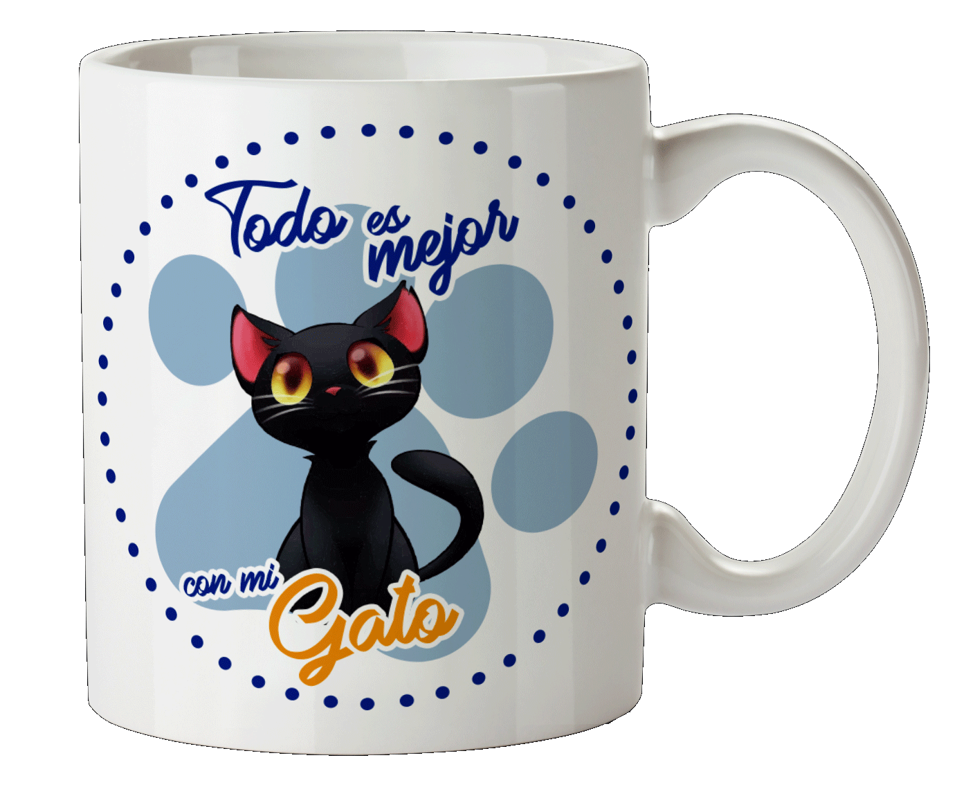 Taza Personalizada con Nombre de Mascota, GATOS Y PERROS