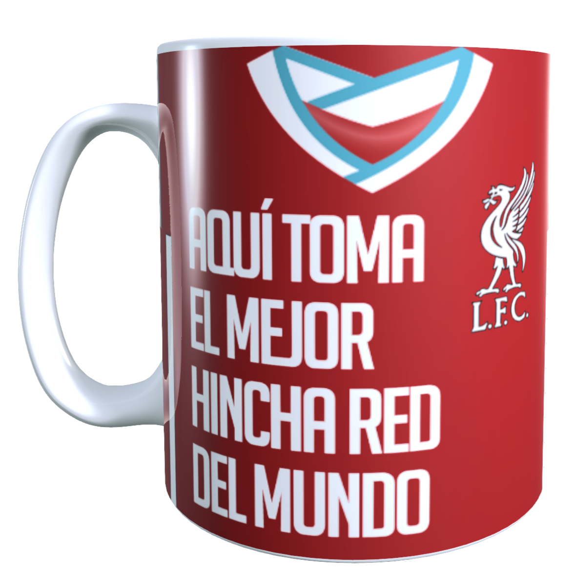 Taza Personalizada con Apellido y Numero, Diseño LIVERPOOL FC