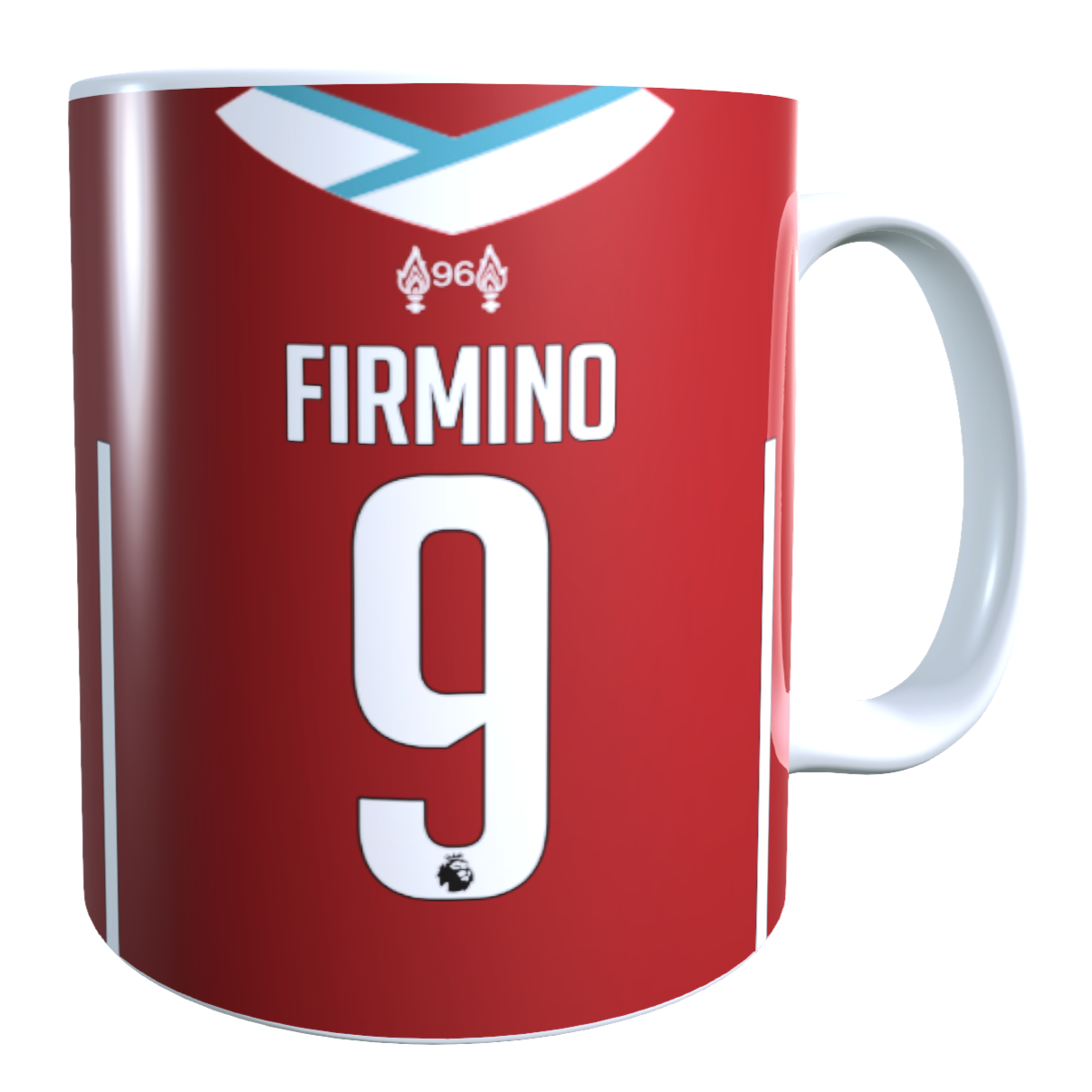 Taza Personalizada con Apellido y Numero, Diseño LIVERPOOL FC