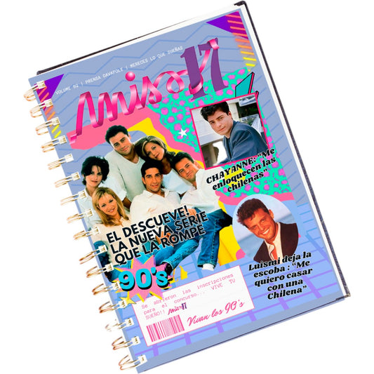 Agenda Versión Revista Miss 17 RETRO, Planner Anual 21x15cm Sin Fecha