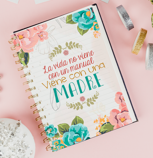Agenda Dia de la madre, Planner Anual 21x15cm Sin Fecha