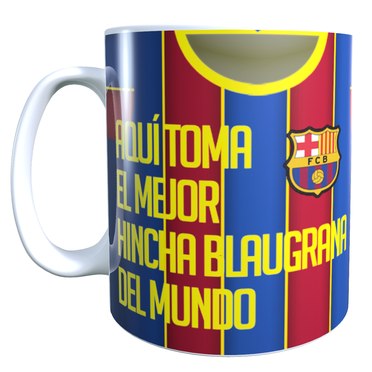 Taza Personalizada con Apellido y Numero, Diseño BARCELONA