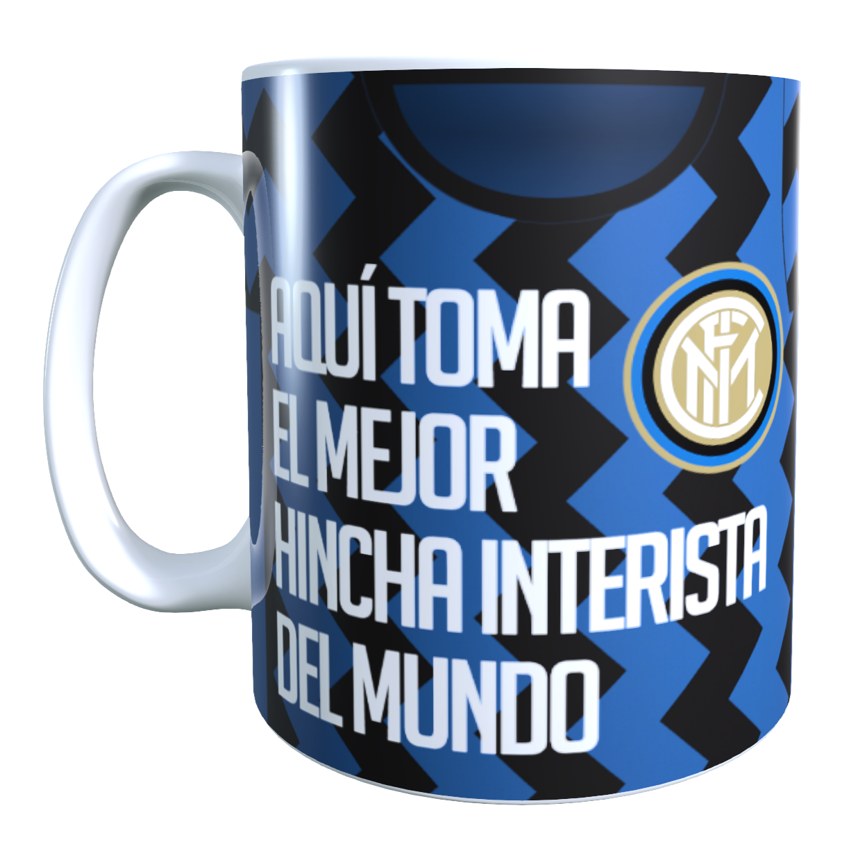 Taza Personalizada con Apellido y Numero, Diseño INTER DE MILAN