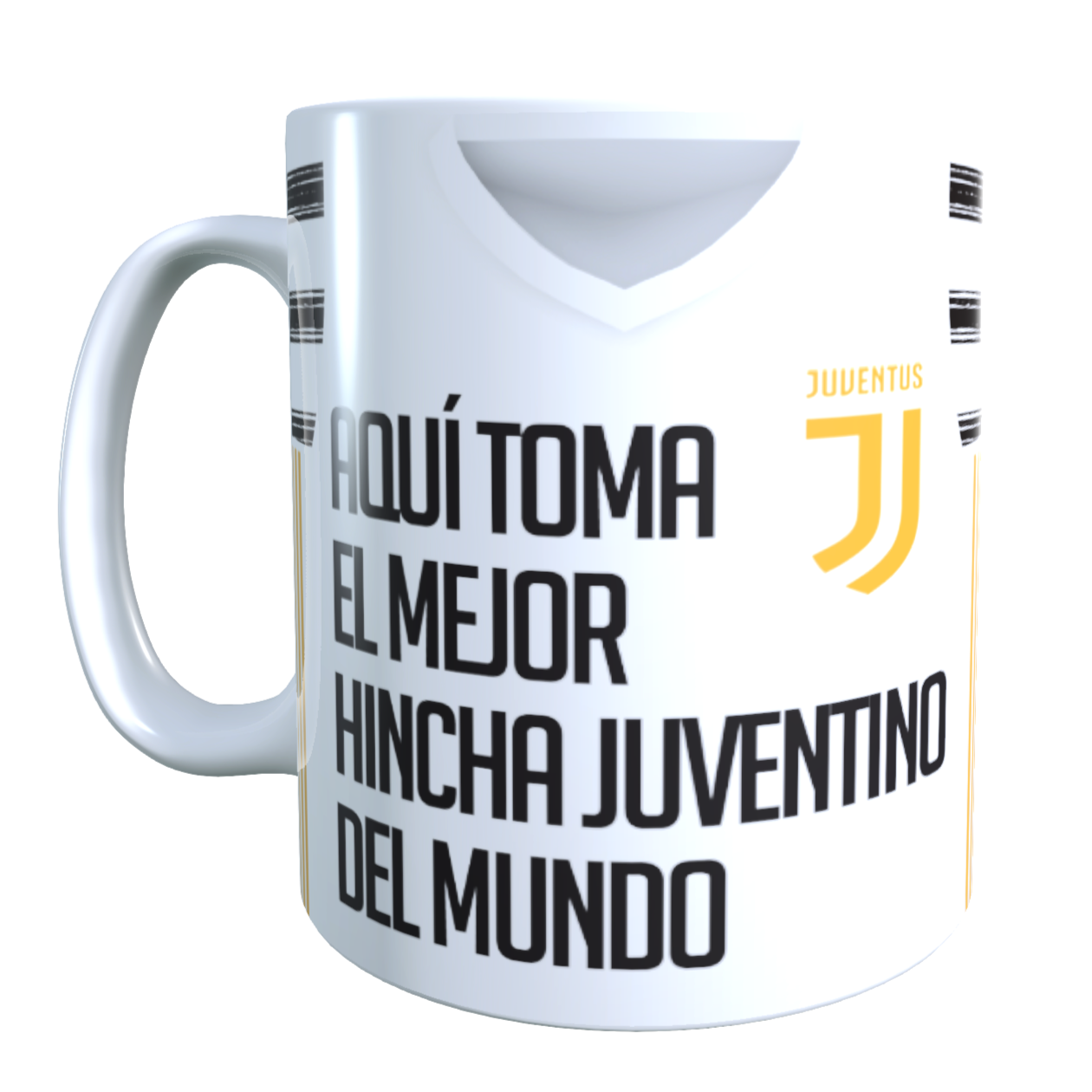 Taza Personalizada con Apellido y Numero, Diseño JUVENTUS