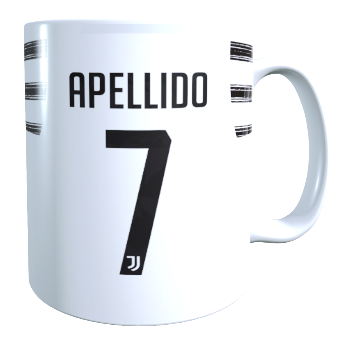 Taza Personalizada con Apellido y Numero, Diseño JUVENTUS