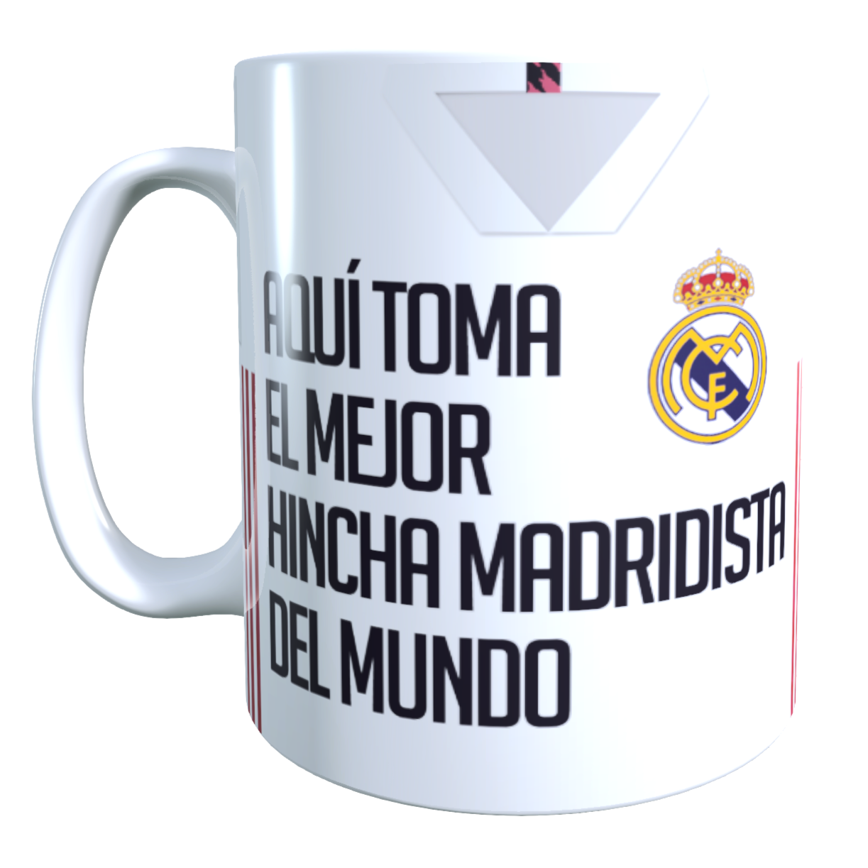Taza Personalizada con Apellido y Numero, Diseño REAL MADRID