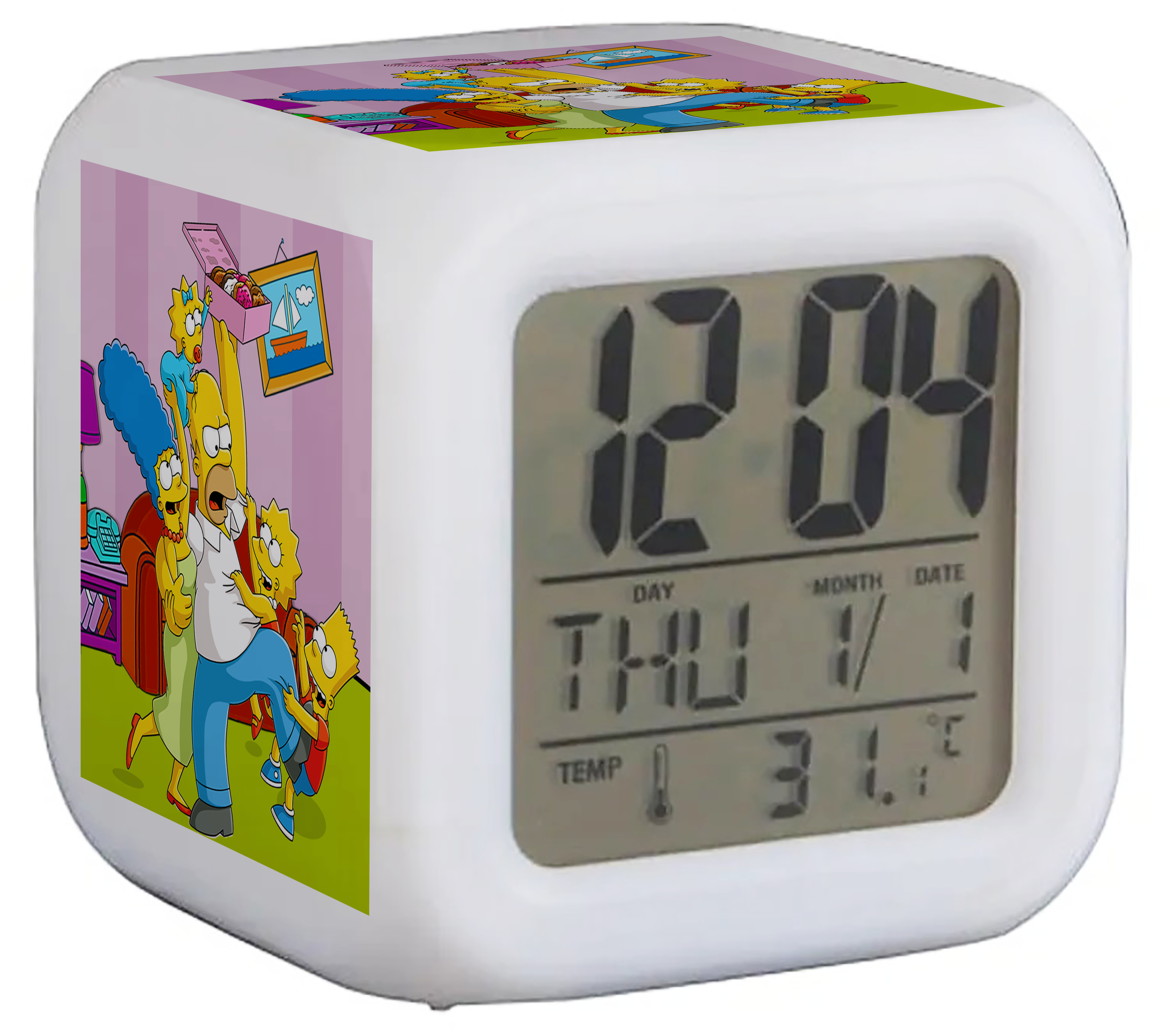 Reloj digital LOS SIMPSON con luces led y despertador