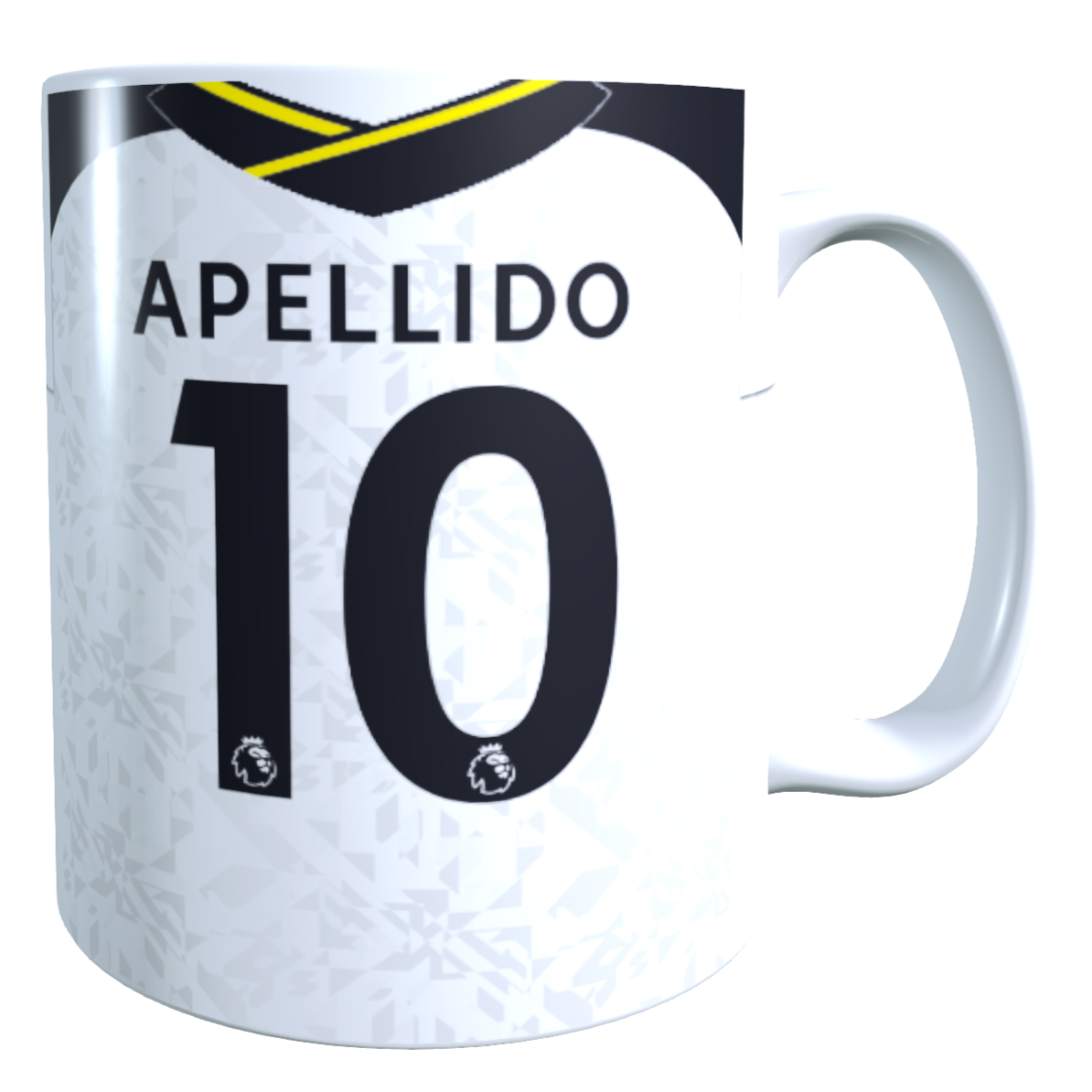 Taza Personalizada con Apellido y Numero, Diseño TOTTENHAM