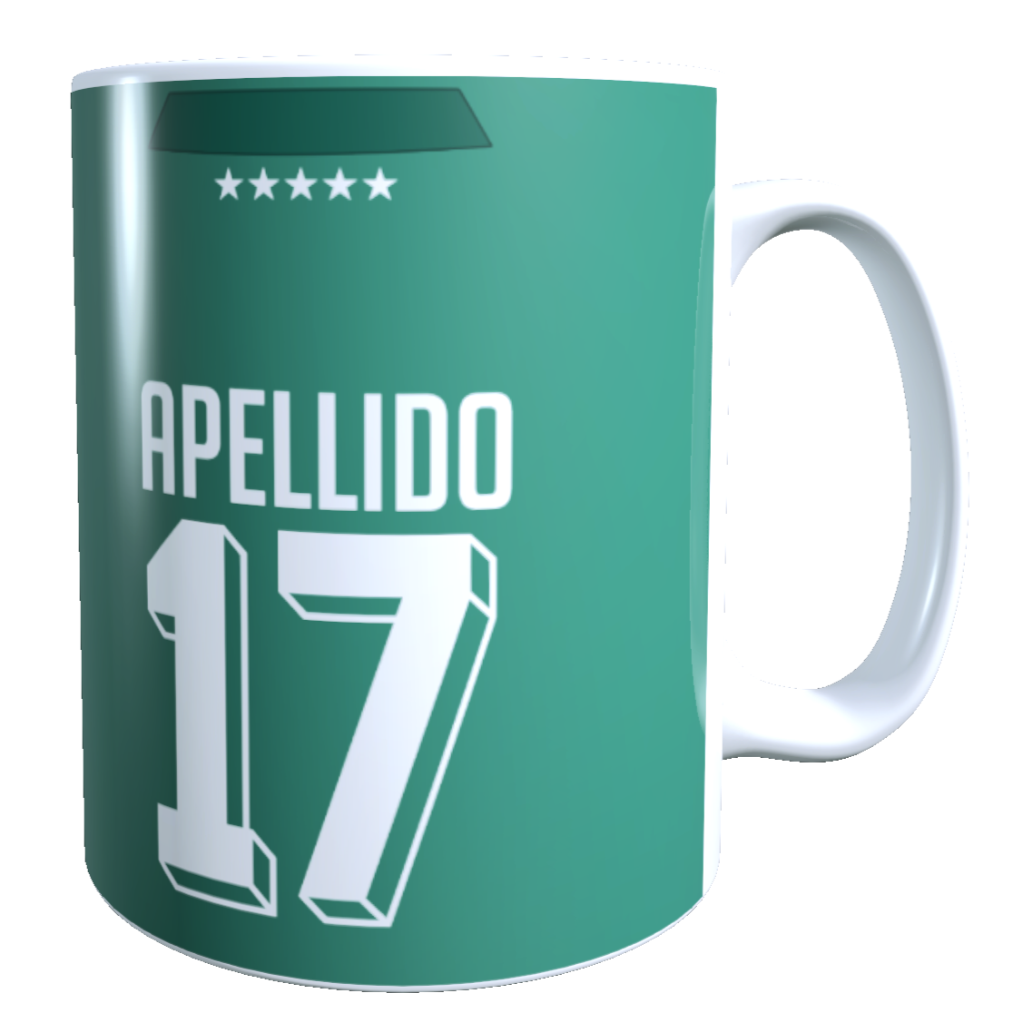 Taza Personalizado con Apellido y Numero, Diseño WANDERERS