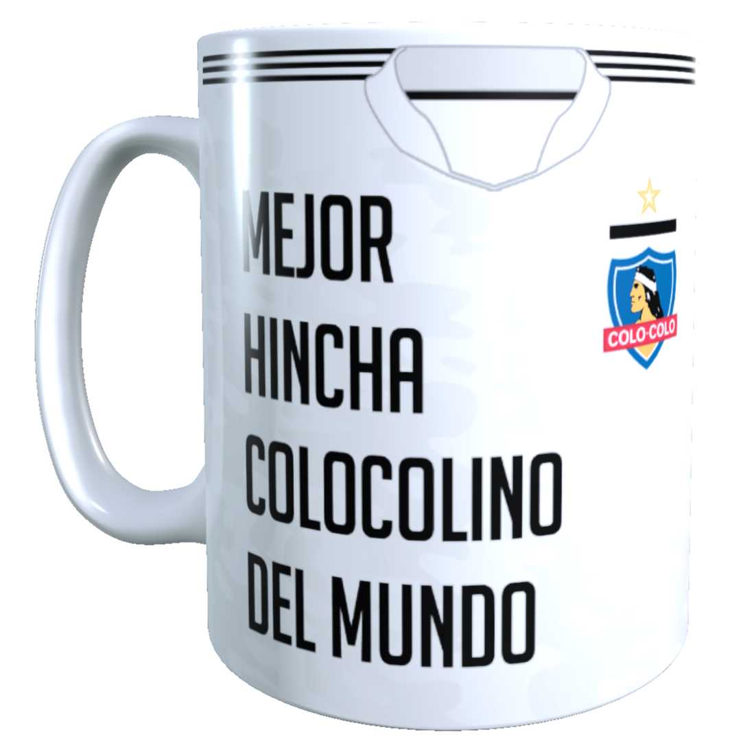 Taza Personalizado con Apellido y Numero, Diseño Colo Colo