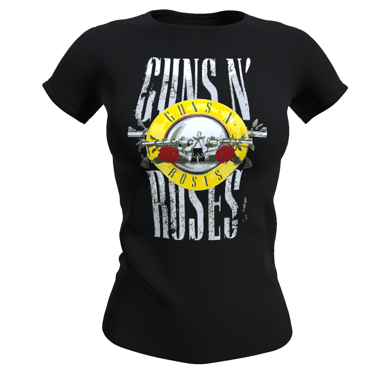 Polera Mujer Guns and Roses (100% Algodón)