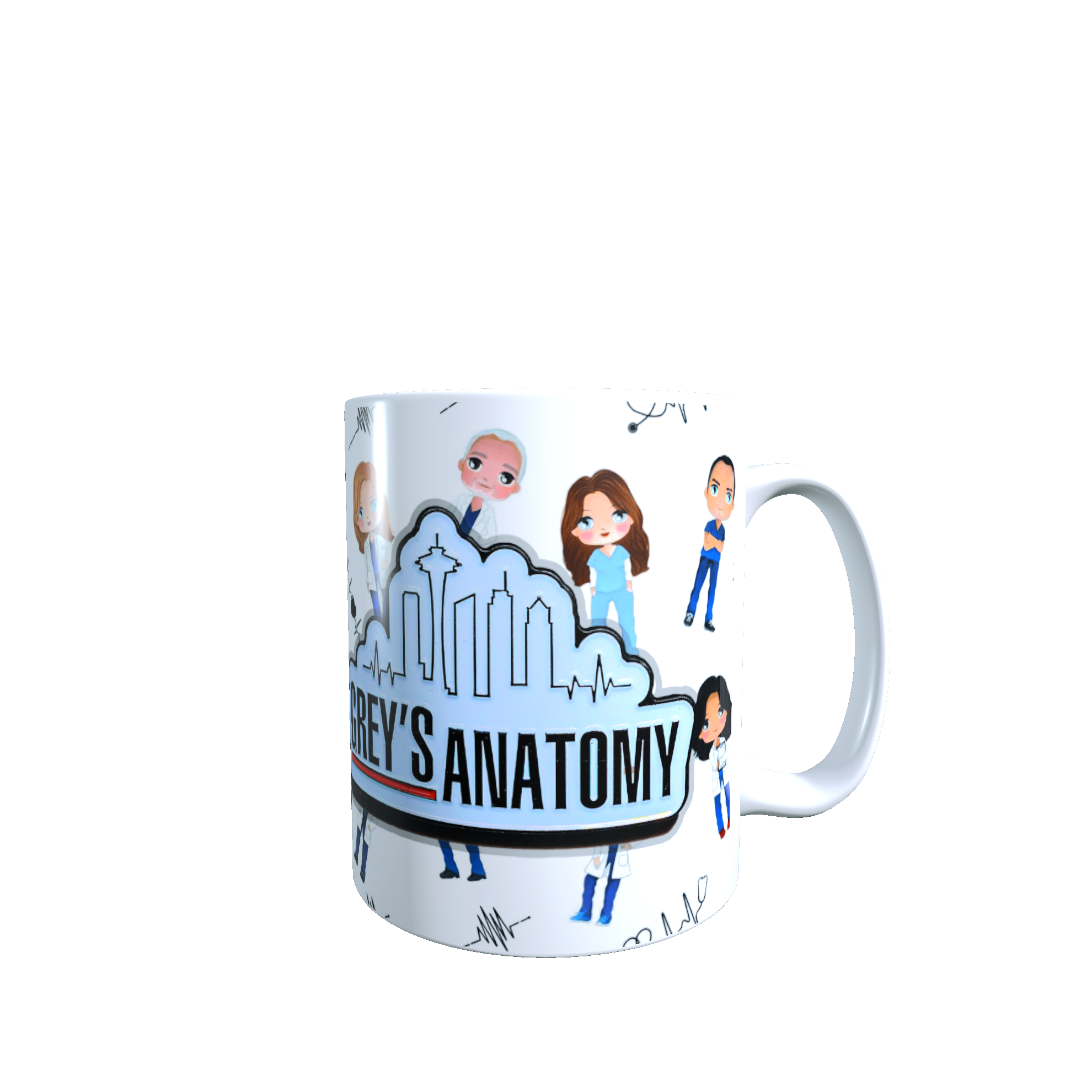 Taza - tazón Grey's Anatomy (FONDO DOCTORES)