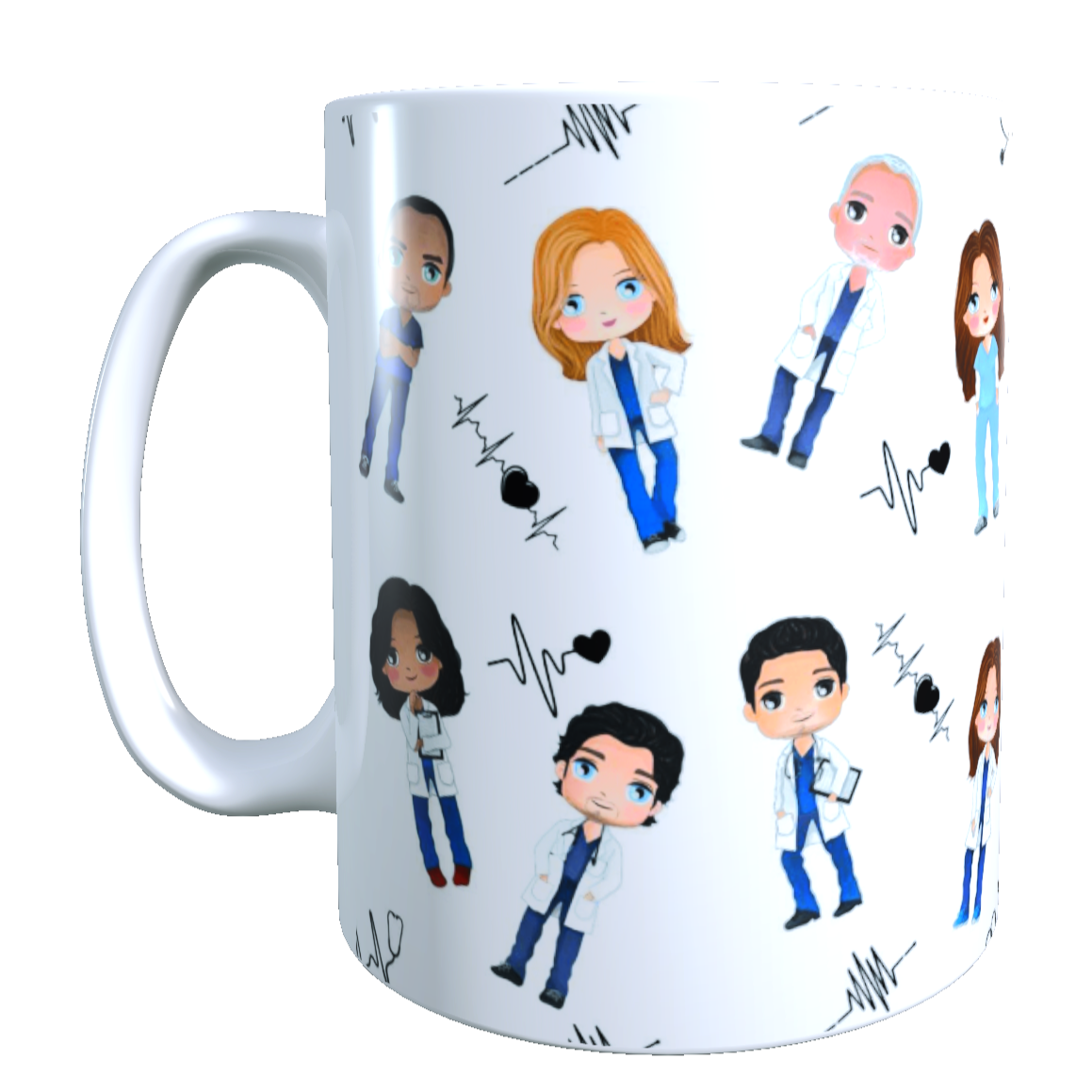 Taza - tazón Grey's Anatomy (FONDO DOCTORES)