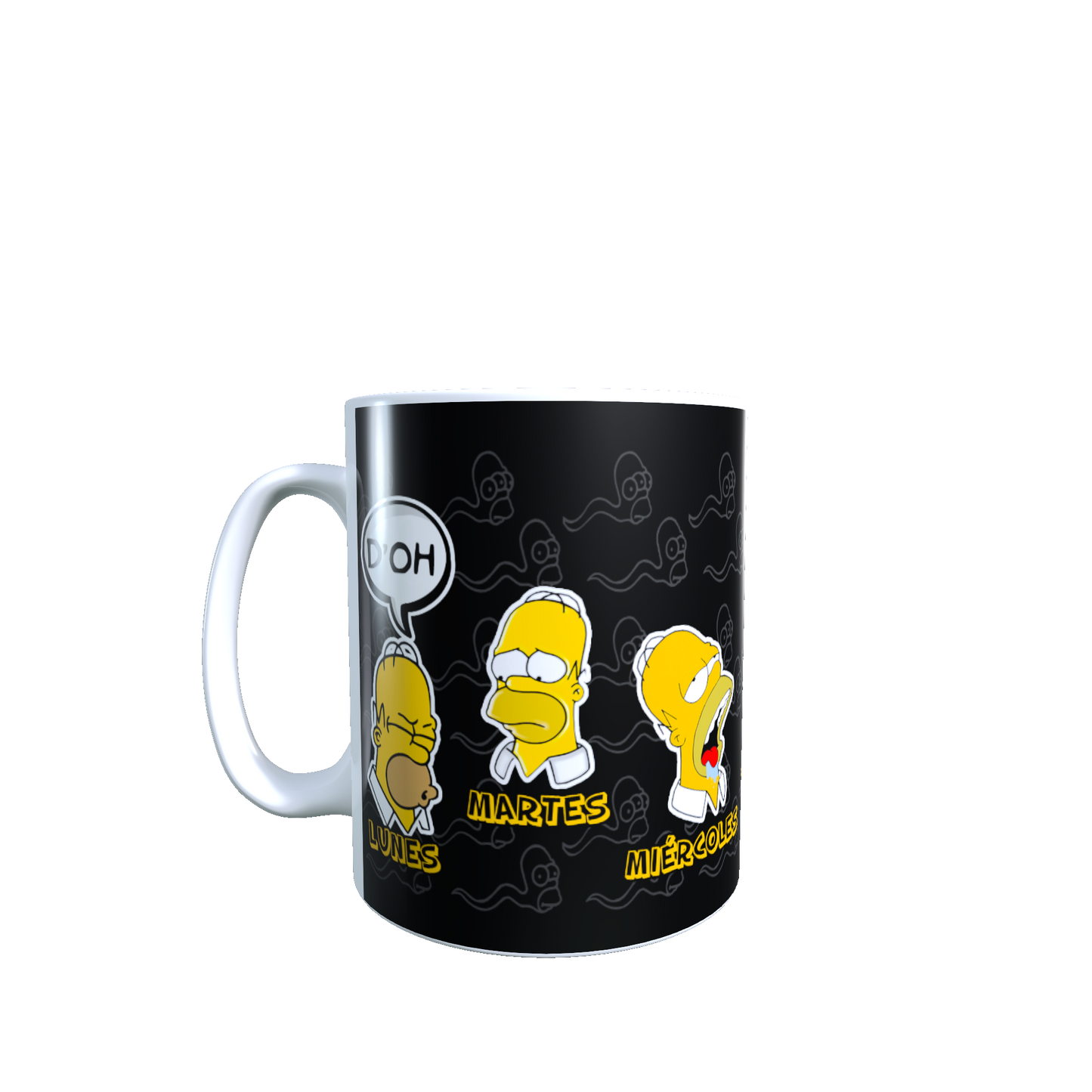 Taza - Tazón Homero Simpson / Los Simpson (DÍAS DE LA SEMANA)