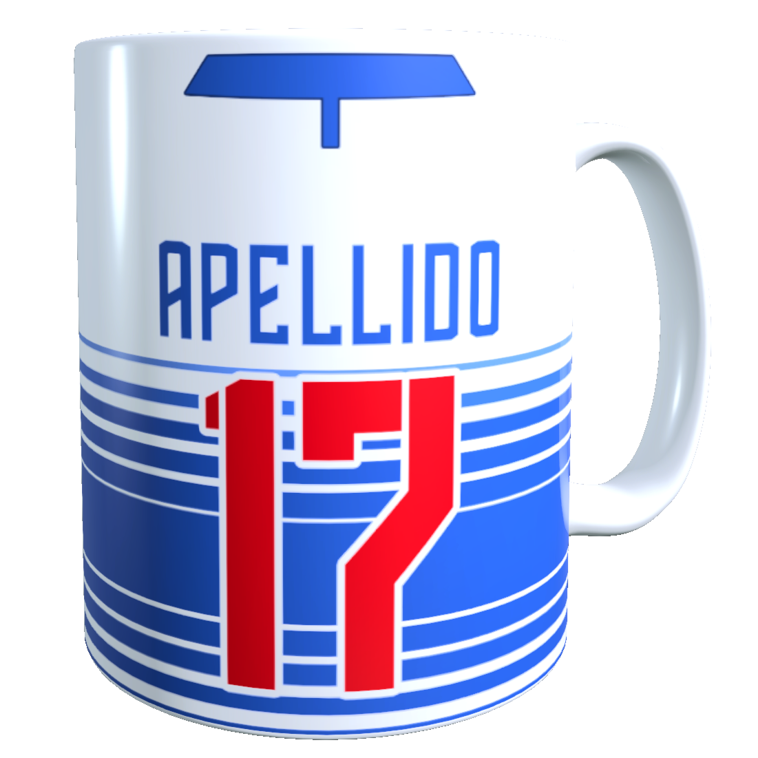 Taza Personalizado con Apellido y Numero, Diseño Universidad Catolica