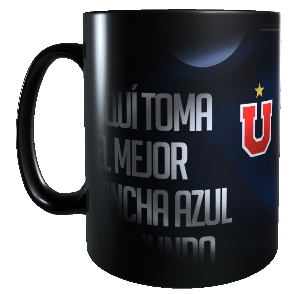 Taza MAGICA Cambia Color / Personalizado con Apellido y Numero Diseño Universidad de Chile