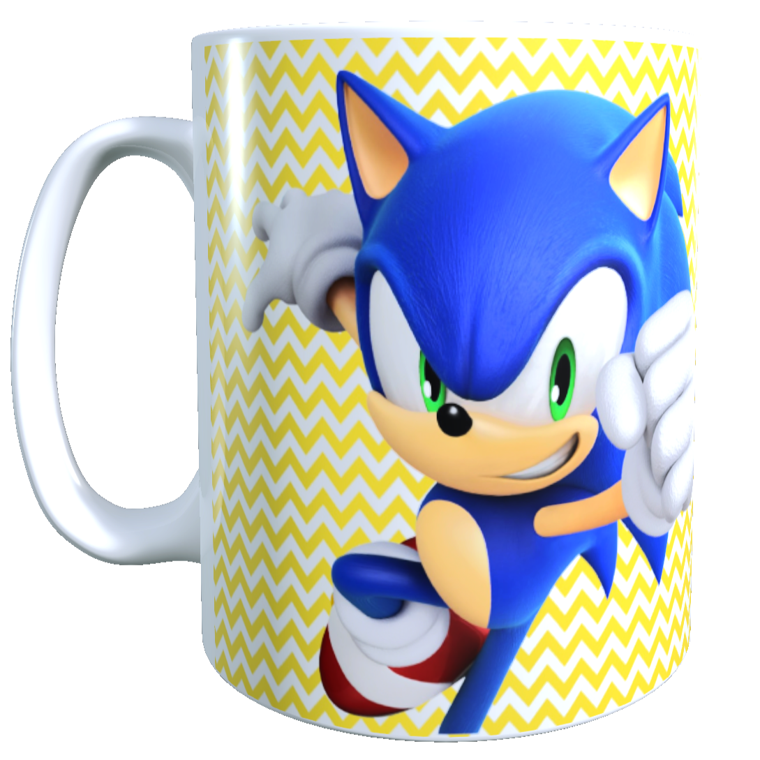 Taza - Tazón Sonic (fondo amarillo)