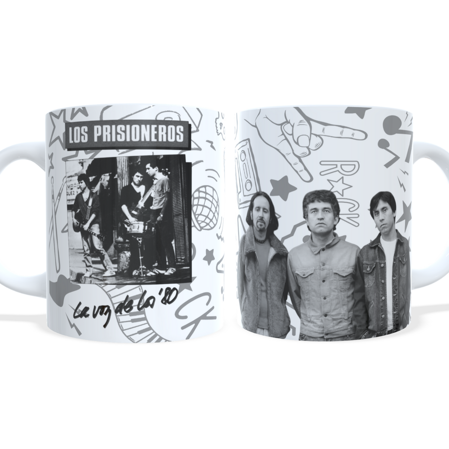 Pack de 6 Tazas de 11 Onzas - Diseños de Bandas Rock Chileno