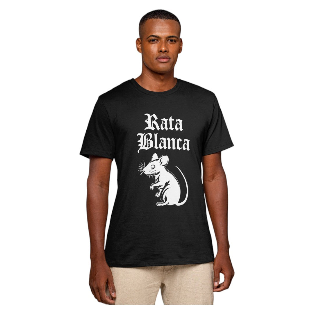Polera UNISEX Rata Blanca 100% Algodón
