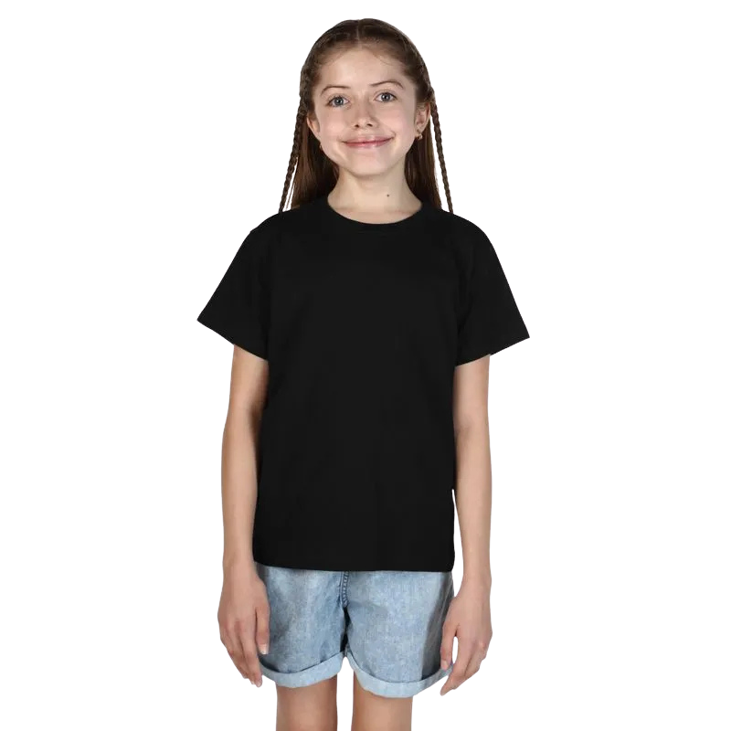 Polera Infantil Unisex Lisa Algodón 100% Premium Manga Corta Nacional Hq