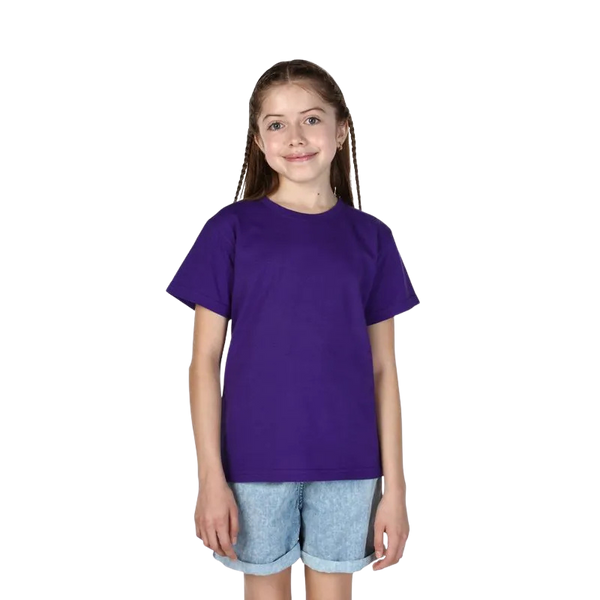 Polera Infantil Unisex Lisa Algodón 100% Premium Manga Corta Nacional Hq