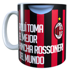 Taza Personalizada con Apellido y Numero, Diseño AC Milán