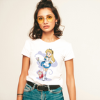 Polera MUJER Alicia / Alice in wonderland 100% Algodón