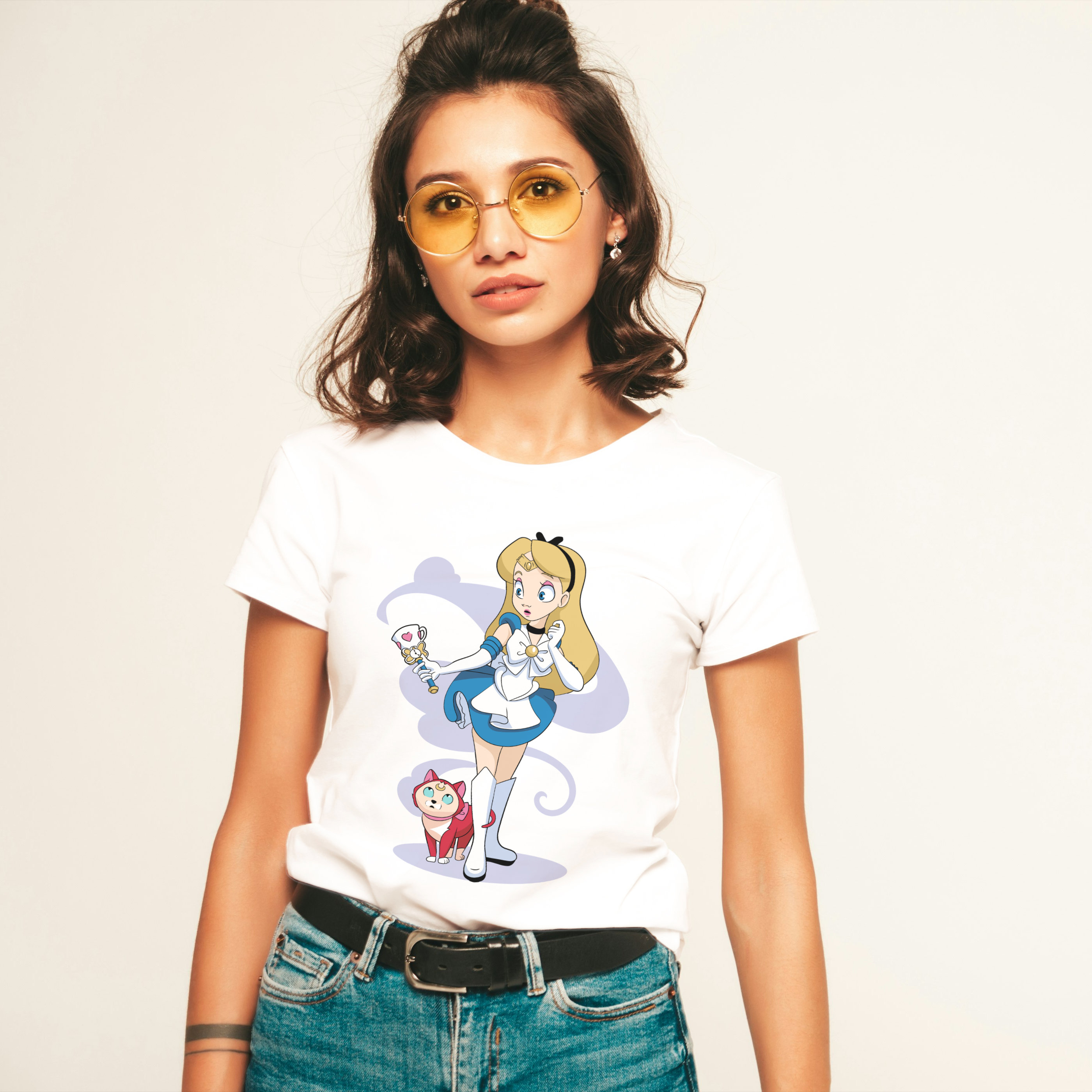 Polera MUJER Alicia / Alice in wonderland 100% Algodón