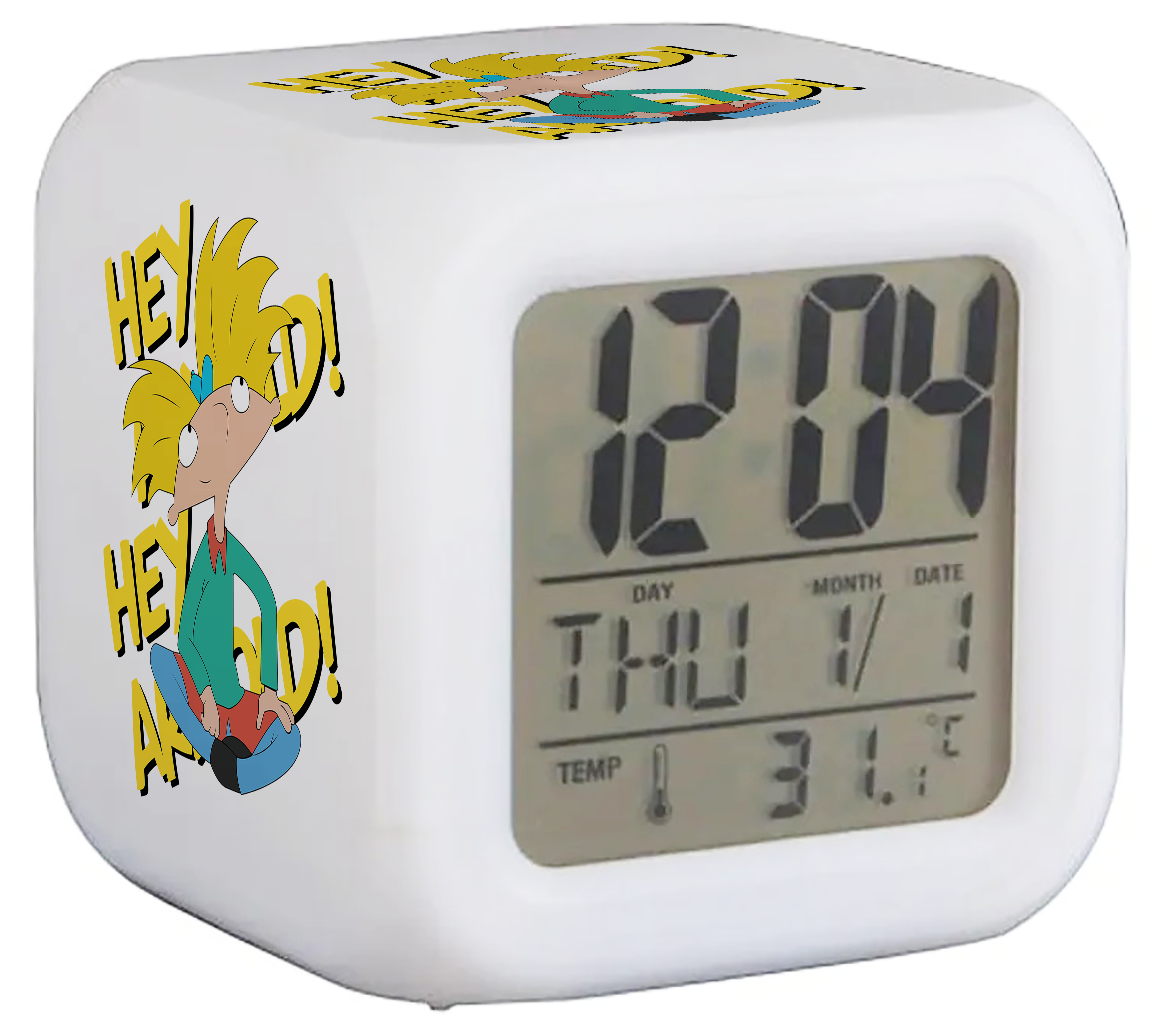 Reloj digital HEY ARNOLD con luces led y despertador