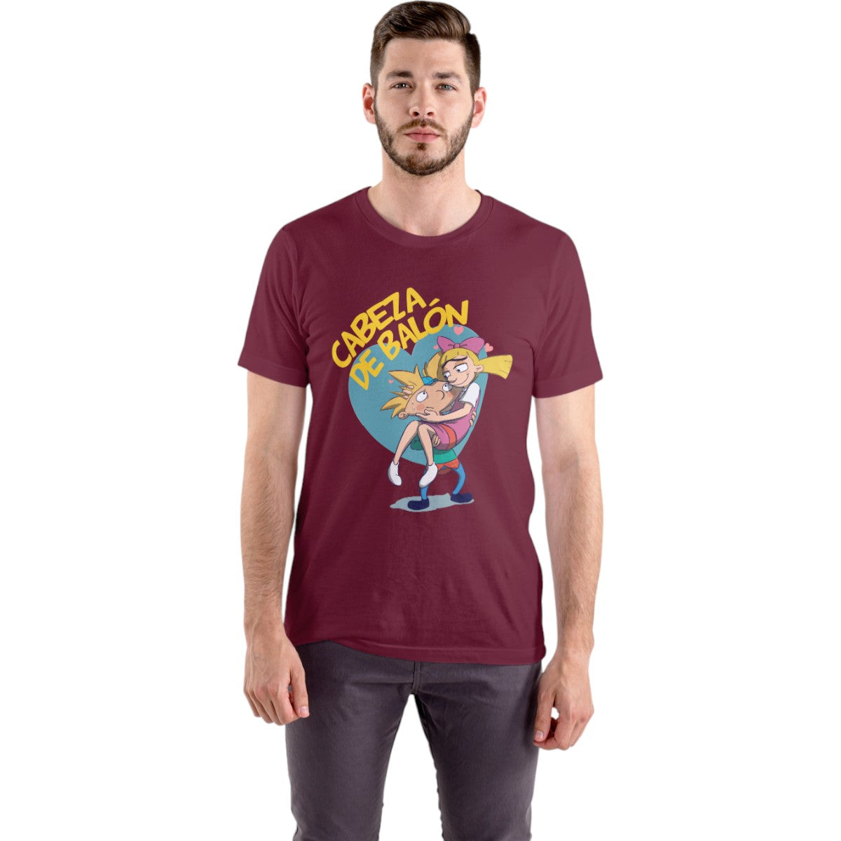 Polera Arnold y Helga G Pataki - Hey Arnold / Cabeza de Balón (100% Algodón)