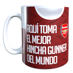 Taza Personalizada con Apellido y Numero, Diseño ARSENAL
