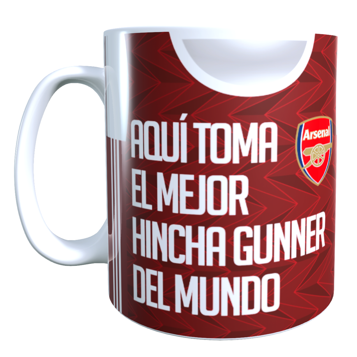 Taza Personalizada con Apellido y Numero, Diseño ARSENAL