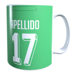 Taza Personalizado con Apellido y Numero, Diseño Audax Italiano