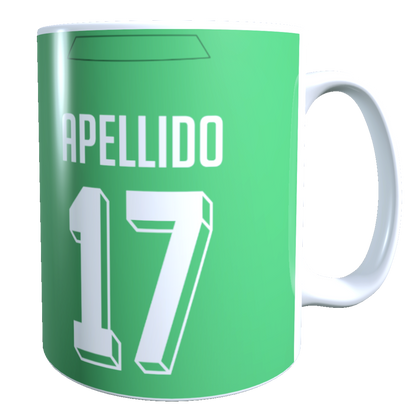 Taza Personalizado con Apellido y Numero, Diseño Audax Italiano