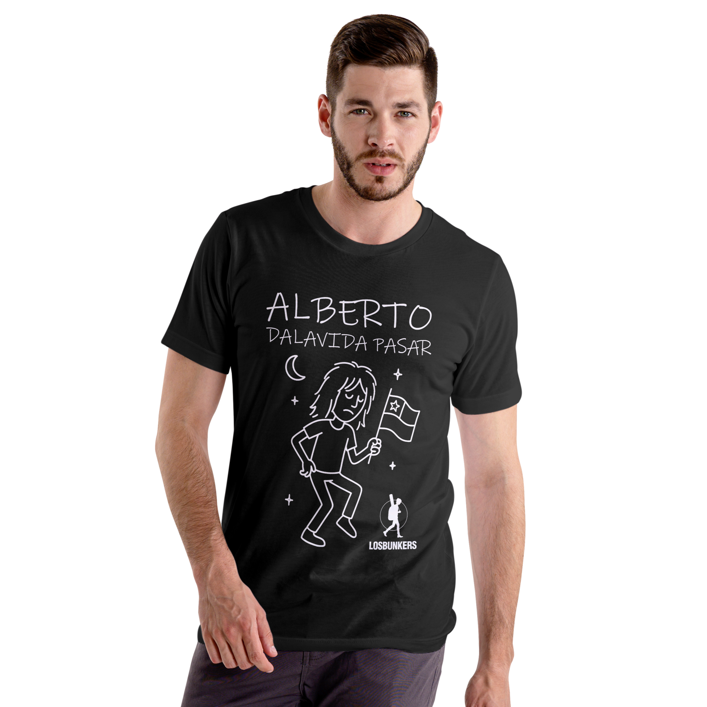 Polera Unisex Bailando Solo ALBERTO / Los Bunkers 100% Algodón