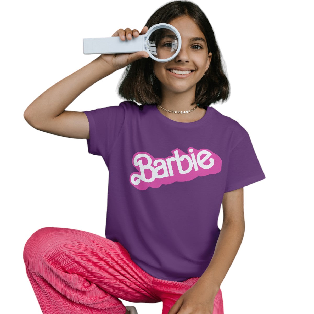 Polera Infantil Barbie / Logo (100% algodón)