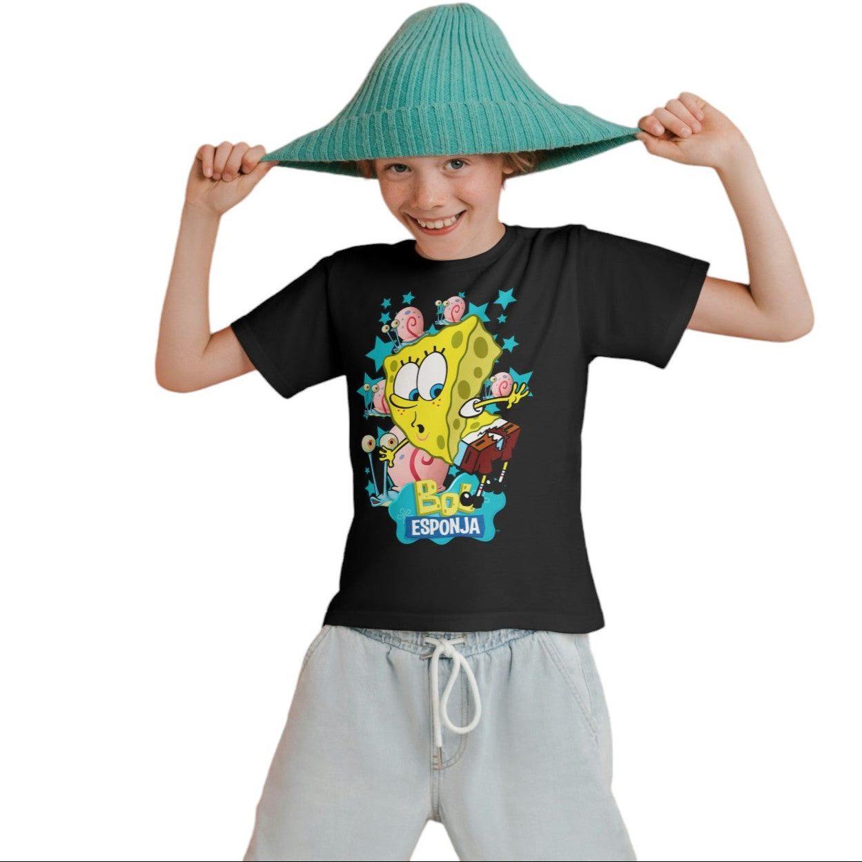 Polera BOB ESPONJA / Pantalones Rotos (100% algodón)