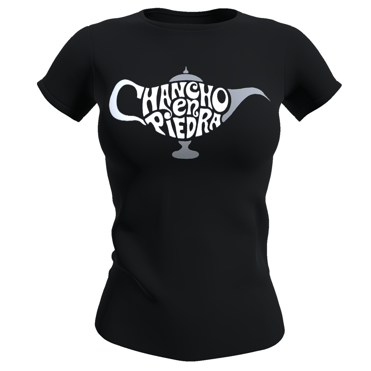 Polera Mujer Chancho en Piedra - Funkybaritico (100% Algodón)