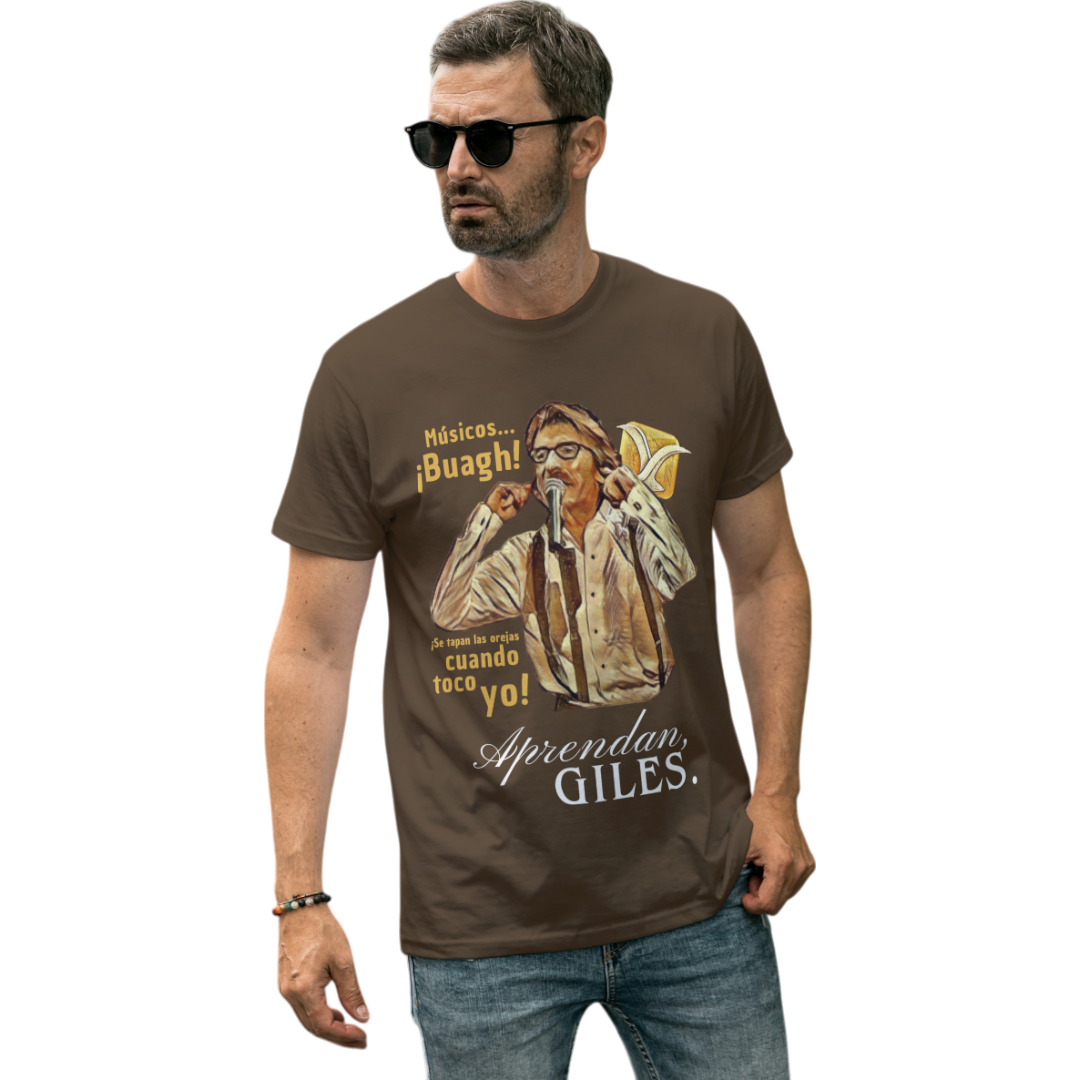 Polera Unisex CHARLY GARCIA - Aprendan Giles / Viña del mar 2003 (100% algodón)