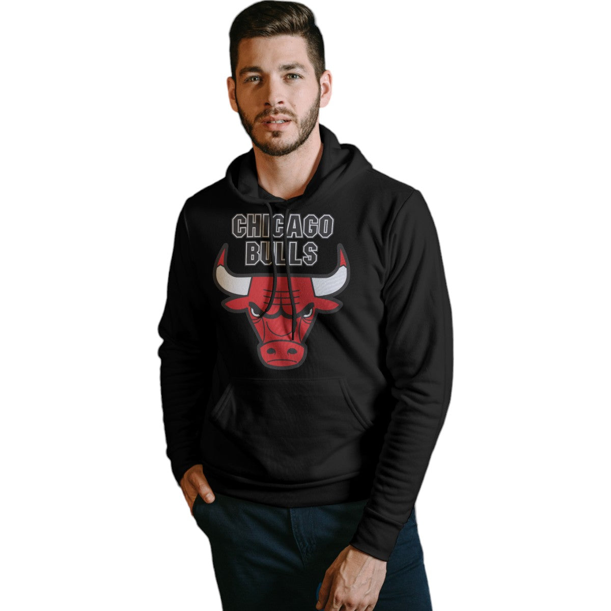 Poleron Canguro con Capucha Chicago Bulls / NBA (100% Algodon)