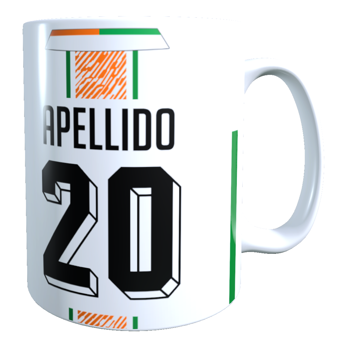 Taza Personalizado con Apellido y Numero, Diseño Cobresal