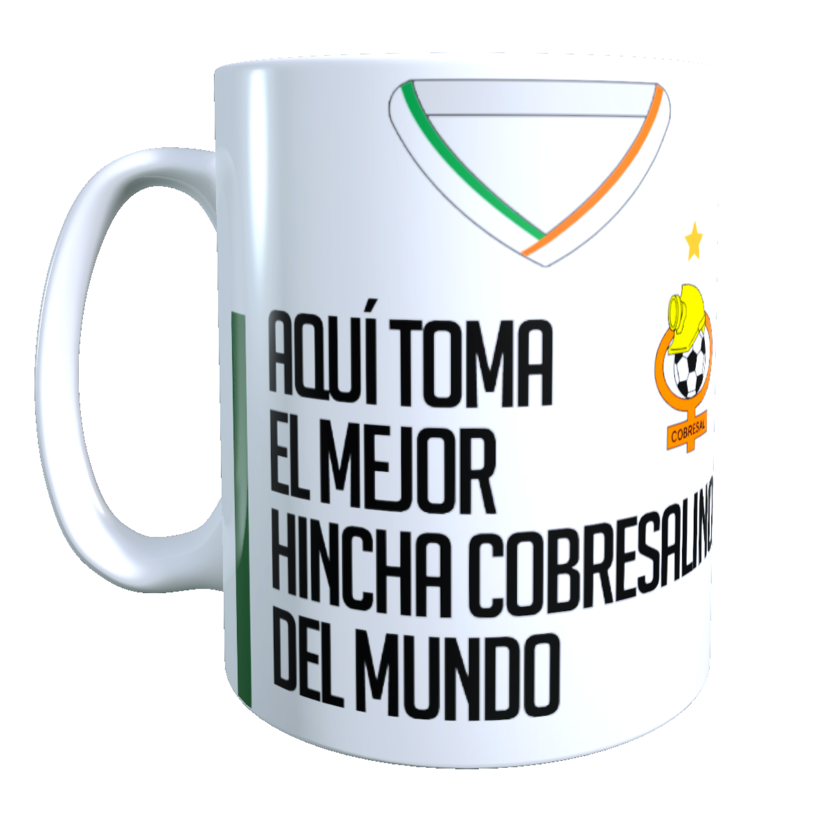 Taza Personalizado con Apellido y Numero, Diseño Cobresal