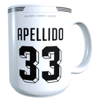 Taza Personalizada GRANDE 15 ONZAS COLO COLO + APELLIDO Y NÚMERO