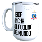 Taza Personalizada GRANDE 15 ONZAS COLO COLO + APELLIDO Y NÚMERO