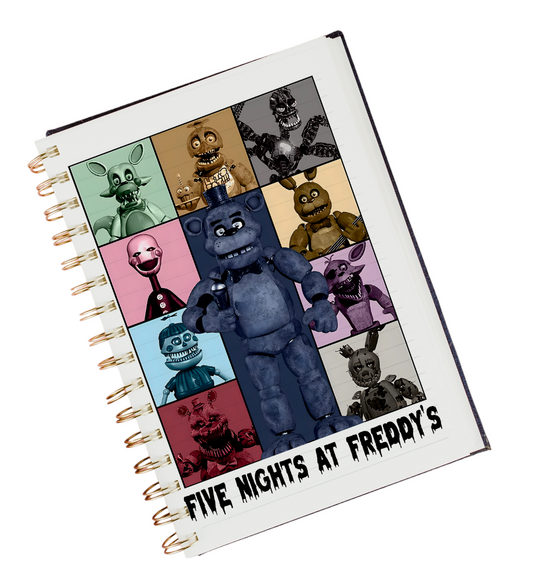 Libreta Cuaderno FNAF five nights at freddy´s Cuadriculado sin fecha 21x15cm