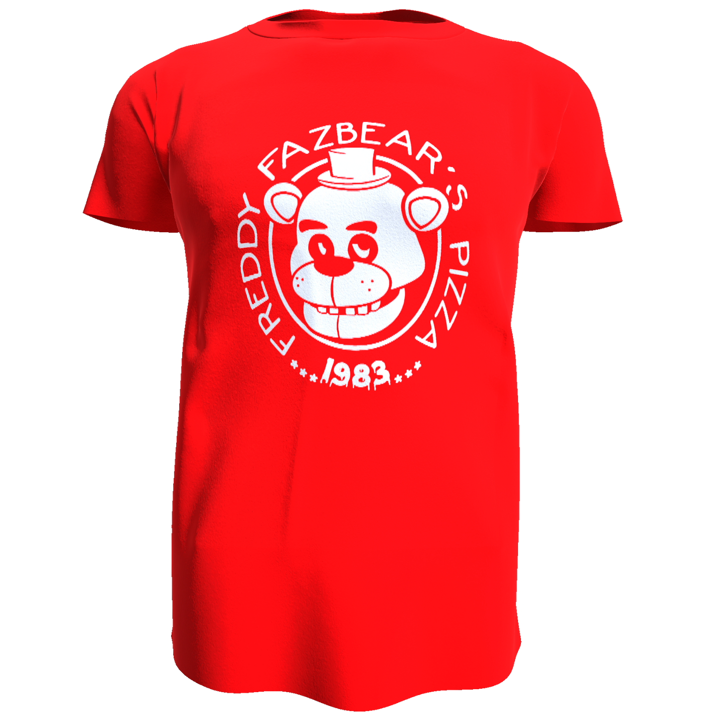 Polera Roja Fnaf / Five Nights at Freddy´s - Freddy Pizza (100% algodón)