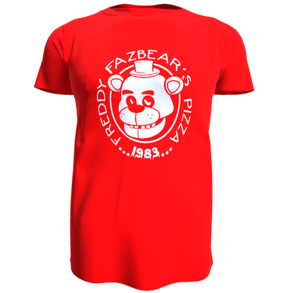 Polera Roja Fnaf / Five Nights at Freddy´s - Freddy Pizza (100% algodón)